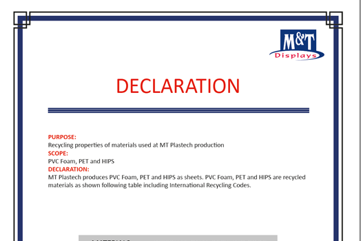 Plastik Grubu Geri Dönüşüm Sertifikası